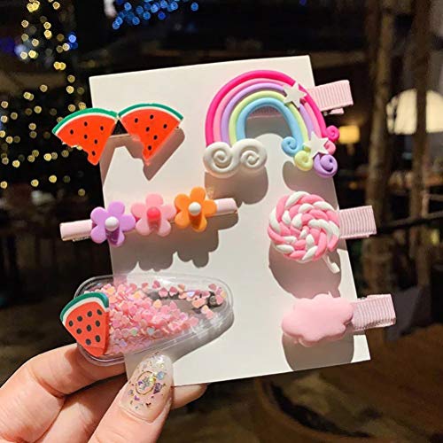 Beaupretty 18 peças de clipes de cabelo para bebês e meninas, grampos de cabelo coloridos, doces, fr