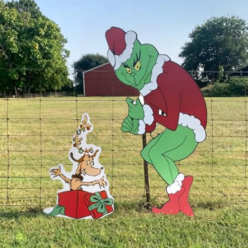 Christmas Decorations:4FT Double Sided Christmas Yard Decorations Signs