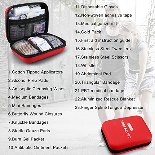 Monoki First Aid Kit, 201 Pcs Emergency Medical Supplies Safety First Aid Kit for Home, Office, School, Car, Boat, Travel - Thumbnail 7