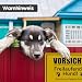 SL group - 1 Schild 'Vorsicht! Freilaufender Hund!' 30 x 20 cm aus stabiler PVC Kunststoff-Platte - Warnschild Achtung Wachhund Betreten auf eigene Gefahr - Warnung vor freilaufenden Hunden
