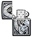 Zippo Skull Clock Design Black Matte Pocket Lighter, One Size (29854)