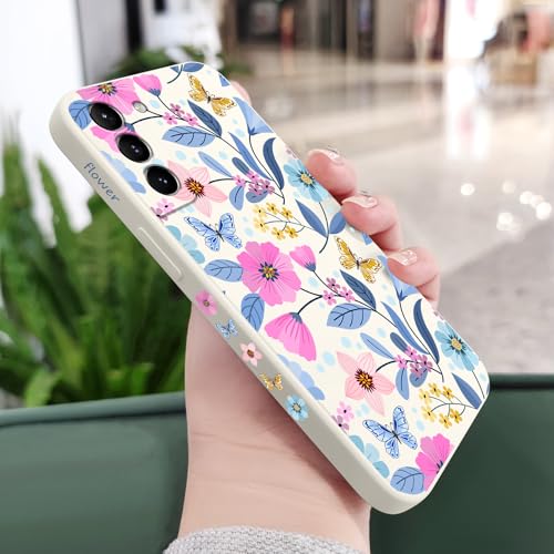 Coque silicone Samsung S21 Plus ultra fine anti-choc fleurs - 2