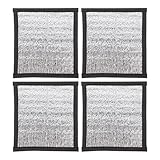 Cabilock 4 Stück Reptilien Heizkissen mit Wärme Reflektierender Aluminiumfolie und Perlenbaumwolle Temperaturhaltung und Wärmespeicherung für Kalte Winter und Haustiere