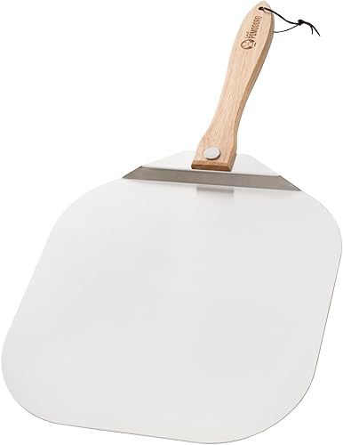 Vista 13 de Chef Pomodoro Pala de Pizza de Metal de Aluminio con Mango de Madera Plegable para Fácil Almacenamiento, Espátula de Pizza, Pala de Pizza Gourmet