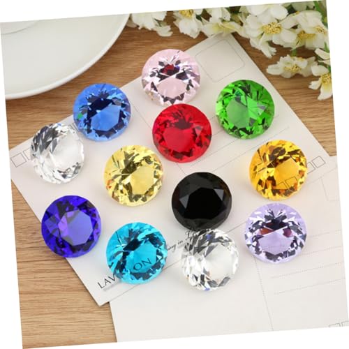 Gemas artificiales de cristal rosa de 60mm para centros de mesa de bodas 7