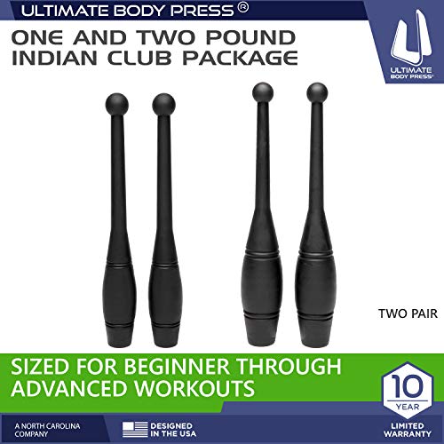 Ultimate Body Press Indian Clubs - 1lbs & 2lbs Pairs - Thumbnail 6