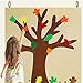 Supla Fall Tree of Thanks Craft Kit Felt Fall Tree Board with 52 pcs Detachable Autumn Leaf Ornaments Autumn Bulletin Board for Kids Classroom Craft Thanksgiving Activity