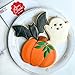 Ann Clark 3-Pc. Halloween Cookie Cutter Set, Made in USA, Small Bat, Large Pumpkin, Ghost