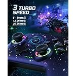 VOYEE Switch Controller, LED Star Wireless Pro Controllers Compatible with Lite/OLED, Multi-Platform Windows PC with 9 Colors Colorful RGB Lights/Programmable/Vibration/Turbo/Wakeup - Image 3