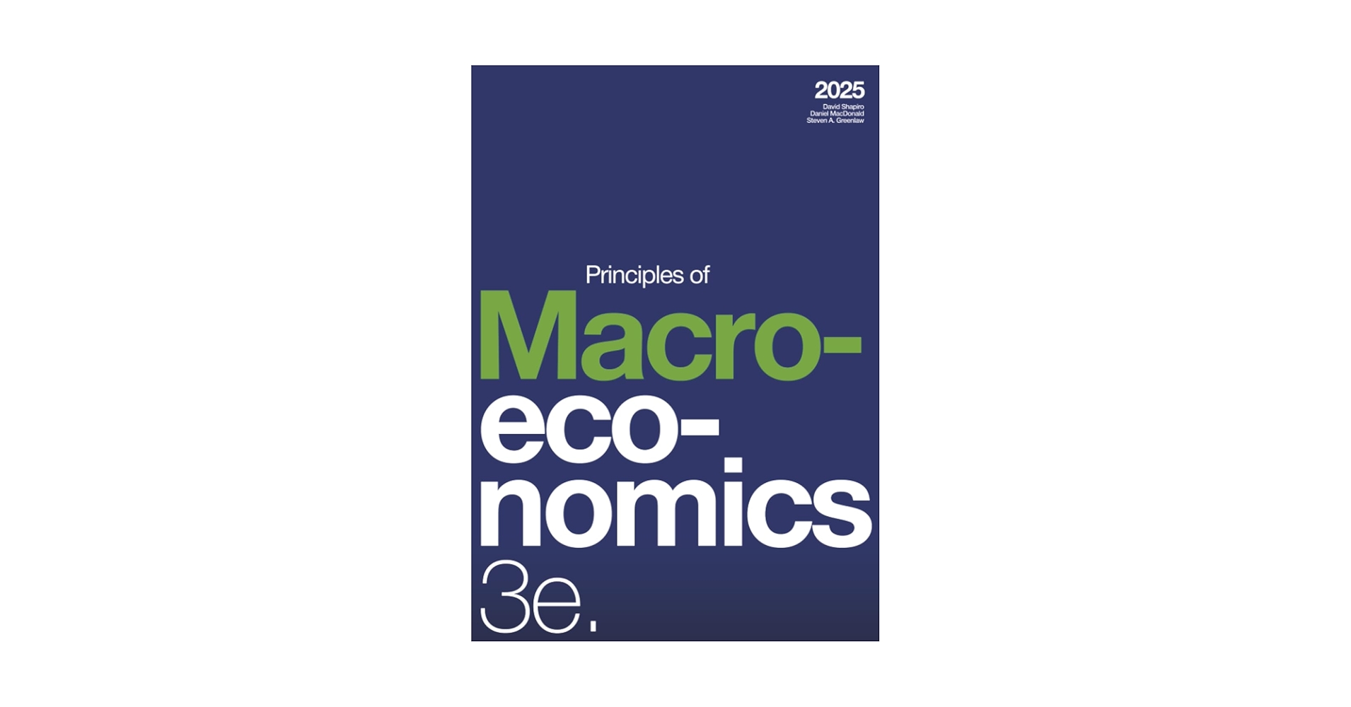Principles of Macroeconomics 3e (2025): 9781069271570