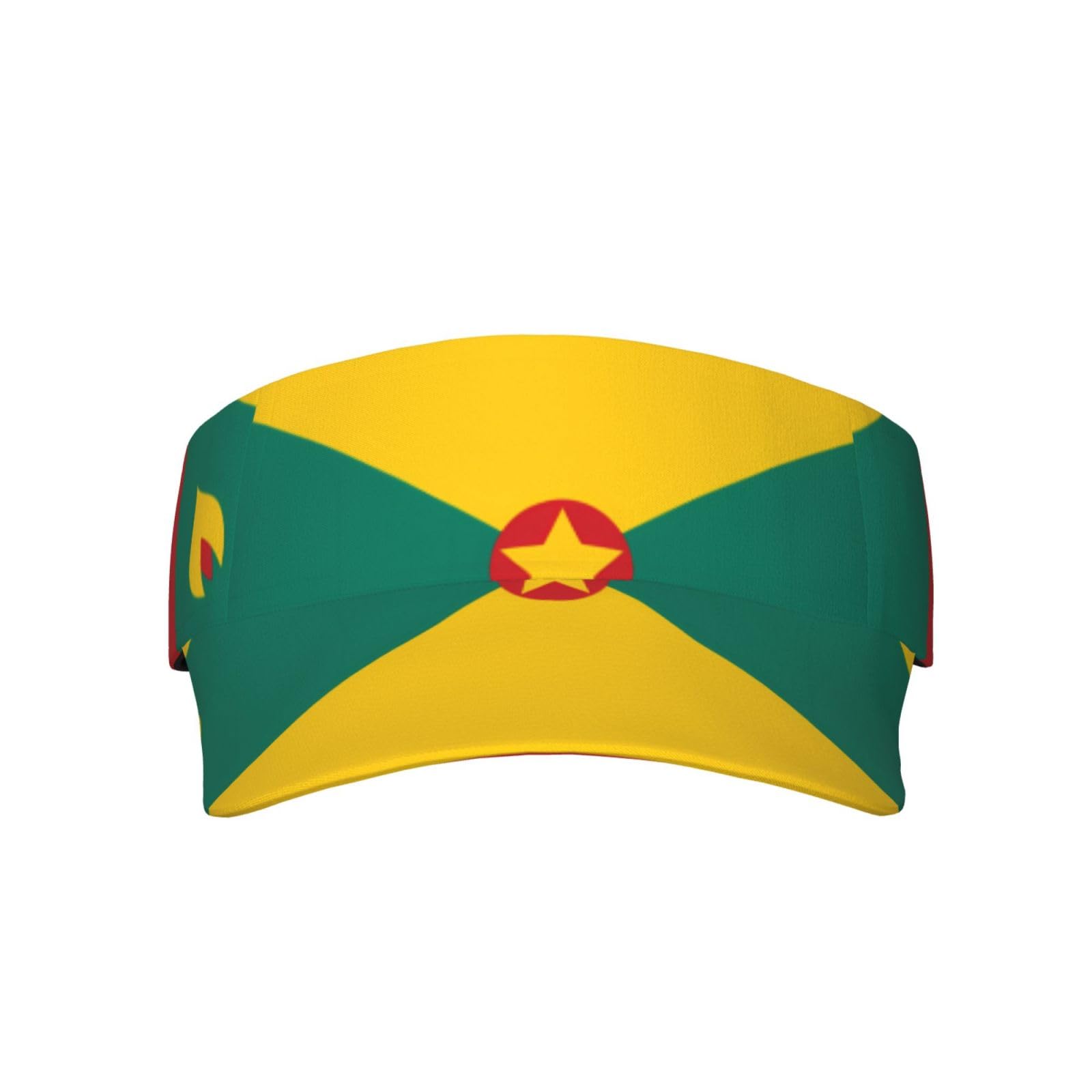 Wbqlsl Unisex Black Golf Sun Hat, Flag Of Grenada Adult Baseball Cap, Daily Wear, Outdoor Activities, Adjustable Outdoor Hollow Top Hat, One Size, One Size