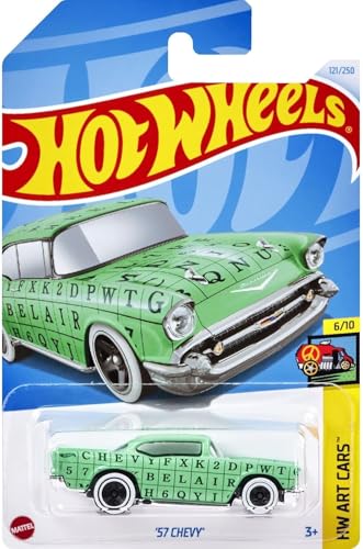Image of Hot Wheels Car Ages 3 and Up (57 Chevy Green)
