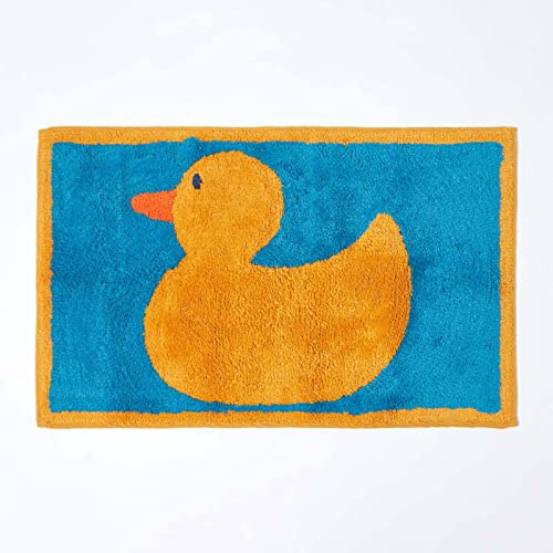 Homescapes Badematte Duschvorleger Badteppich Gummiente 45 x 75 cm aus 100% Reiner Baumwolle – Ansicht 1