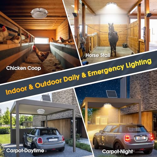 Sunbonar SCL-B Solar Ceiling Lights Indoor Outdoor(2 Pack), Dimmable Daytime 3000K/4000K/6000K Solar Shed Lights With On/Off Switch & Remote & 18W Solar Panel thumb #3