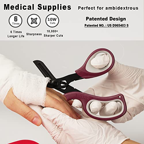 Meuut 2 Pack Medical Scissors Trauma Shears -8 Inch Patented Bandage Scissors Heavy Duty Surgical Grade Emt Scissors For Emt Workers Doctors Nurses #TOP4