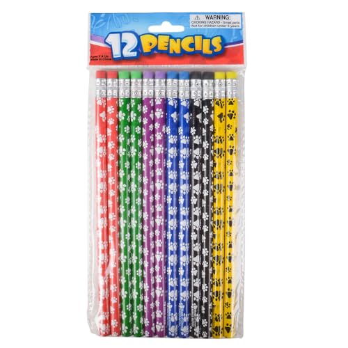 Lápices Paw Print Pack de 12 Rhode Island Novelty miniatura 3
