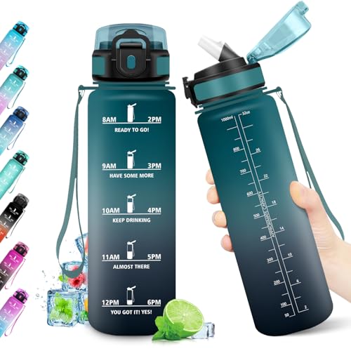 KollyKolla Gourde Motivation 1000ml, Bouteille d'eau...