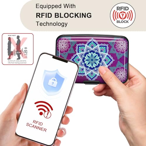 Image of ELFISH Elfish Mini RFID Aluminum Wallet Credit Cards Holder Metal ID Case for Men Women (color0)