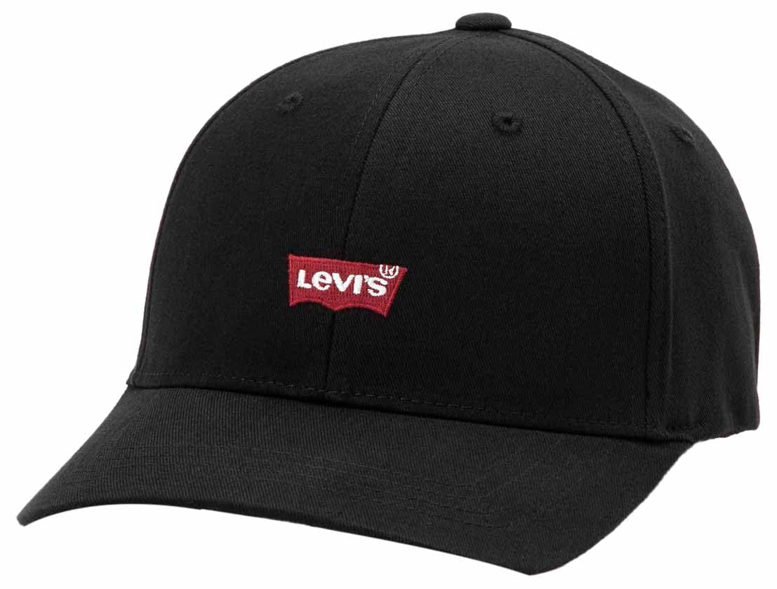 Levi's Housemark Flexfit Cap, Regular Black, One Men's, REGULAR CZARNY, rozmiar uniwersalny