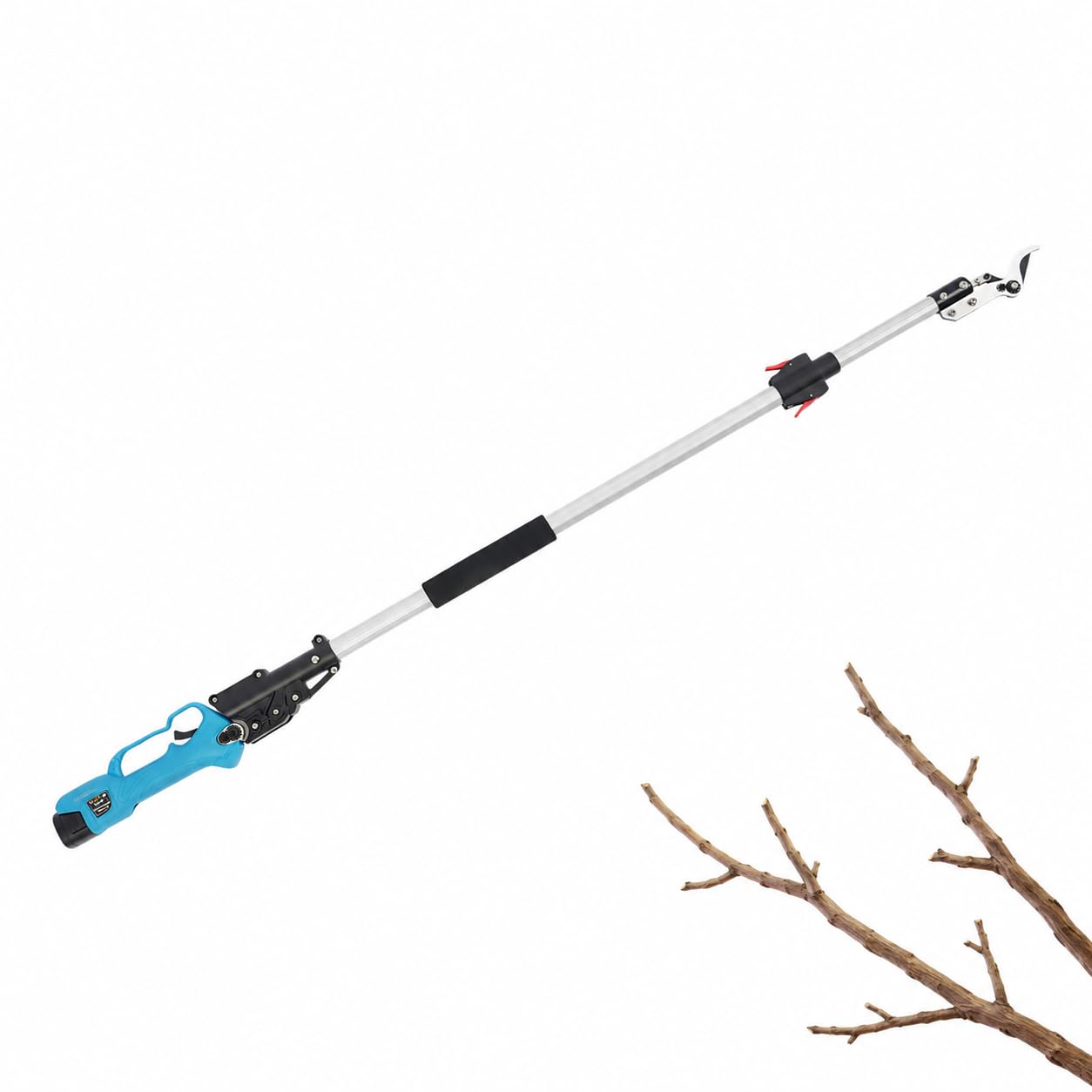 500W Akku Astschere (4,72-6,56 Fuß), Elektrische Stangenschere mit Pole, IP20 3-4h Arbeitszeit, Elektrische Gartenschere mit Verlängerungsstange für Garten, Park und Obstgarten