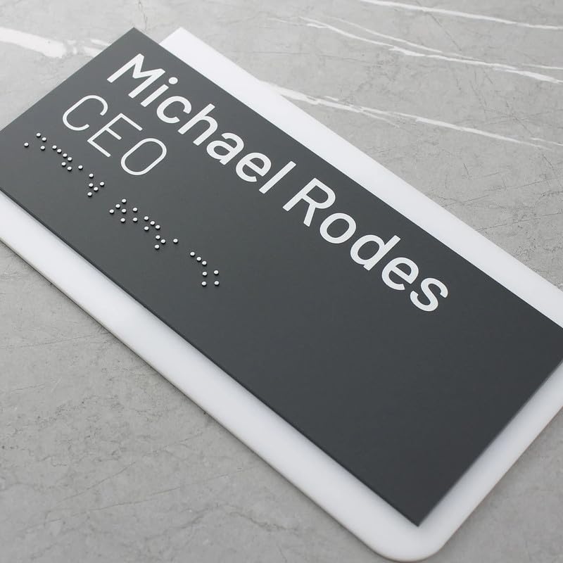 LIPAYMAN Acrylic Rectangular Name Plate 15x30 cm – Customised Name Board for Home Entrance & Office 2