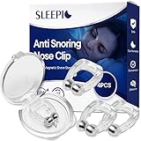 Sleepic Anti Snoring Clip, Silicone Magnetic Snore Stopper, Anti Snoring Device, Nose Clip for Men and Women(4PCS)