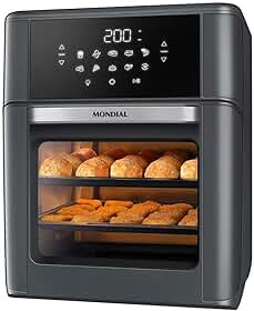Mondial Air Fryer Oven AFON-12L-FG 12L Digital com 10 Funções, Painel Touch, 2000W, Preto