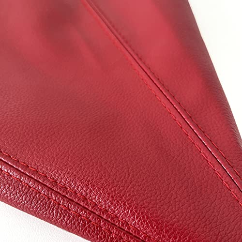 Yshfato Car Shift Boot Cover, Shift Knob Dust Cover For Manual/Auto Pu Leather Shifter Boot Cover Universal (Red) #TOP4