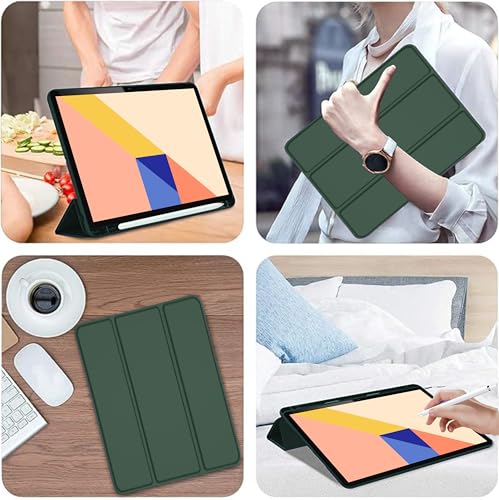 Image of TGK Smart Trifold Flip Case Cover for Samsung Galaxy Tab S9 FE 10.9 Inch /Tab S10 FE 10.9 inch with Pencil Holder (Green)