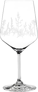 Nachtmann Weingläser 2er Set, 630 ml, Tattoo Botanical, 105722, Spritzgläser mit floralem Design, Weiß, Kristallglas, Aperitifgläser spülmaschinenfest