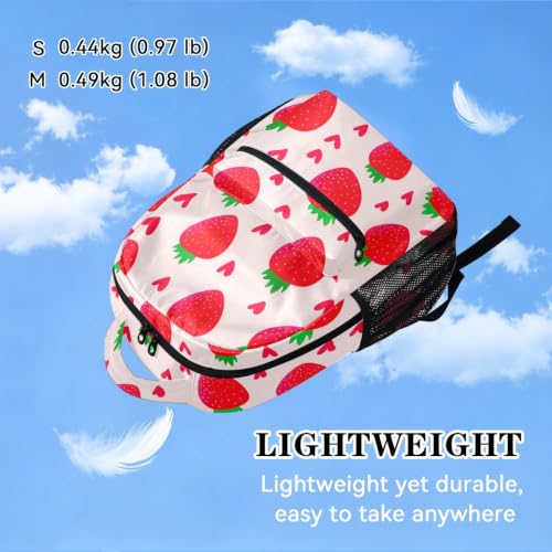 Sac à dos d'école fraises étanche et résistant de taille Medium - 6