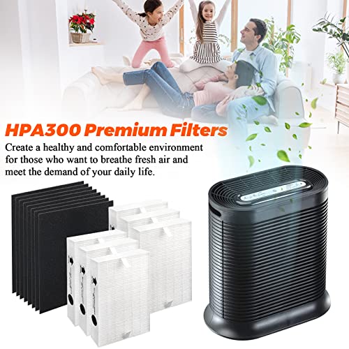 6Pack HPA300 HEPA Filter Replacement for Honeywell Air Purifiers Filter HPA300 Series HPA300, HPA304, HPA8350, HPA300VP- Replace HRF-R3 HRF-AP1 with 8 Pack Activated Carbon Pre-Filter by Blutoget - Thumbnail 7