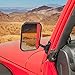 QMPARTS Upgraded Mirrors Doors Off Compatible with Wrangler TJ JK JKU, No Vibrate & Wobble Side View Mirrors, Easy-Install Quick Release Mirror Relocation Kit Compatible with Wrangler 1997-2018