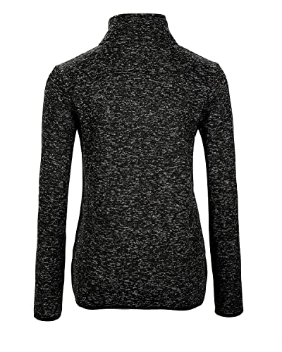 Image of Dolcevida Women's Long Sleeve Sweater Fleece Zip Up Speckled Jacket with Pockets