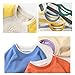 GNSN Cotton Stretch Rib Knit Collar Trim Fabric for Sweatshirt DIY Sewing (White 1#,2 Strips)