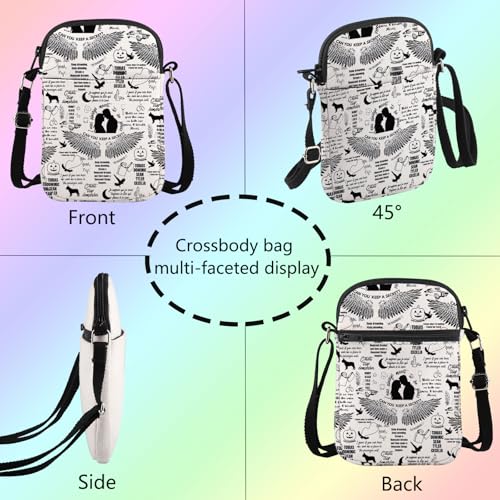 Fantasy Book Inspire Crossbody Bag Dark Romance Bookish Gift Book Series Merch Shoulder Bag3