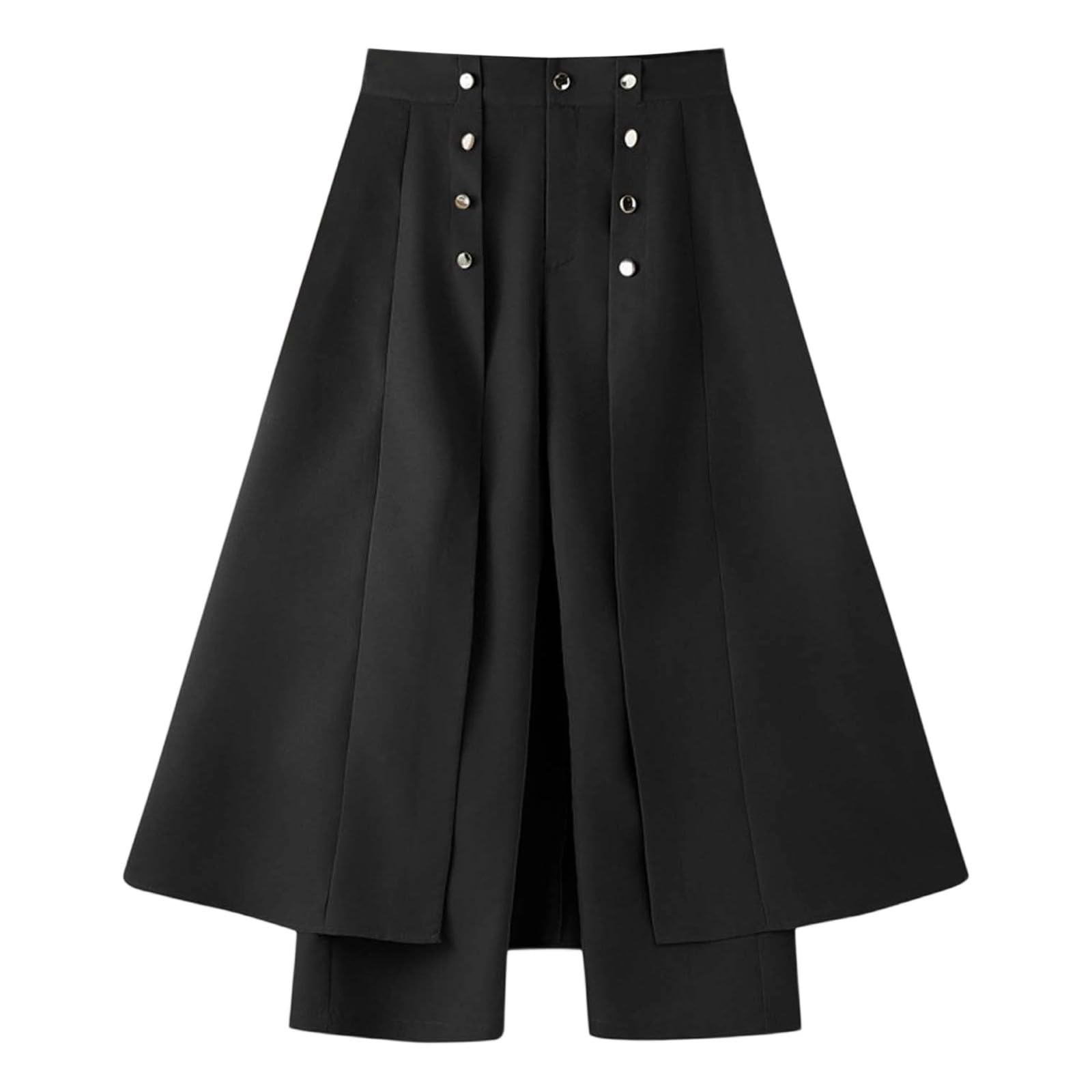 Pantalon pour homme avec panneau de jupe spectaculaire - Combinaison de jupe avant-gardiste - Modèle extravagant avec boutonnière