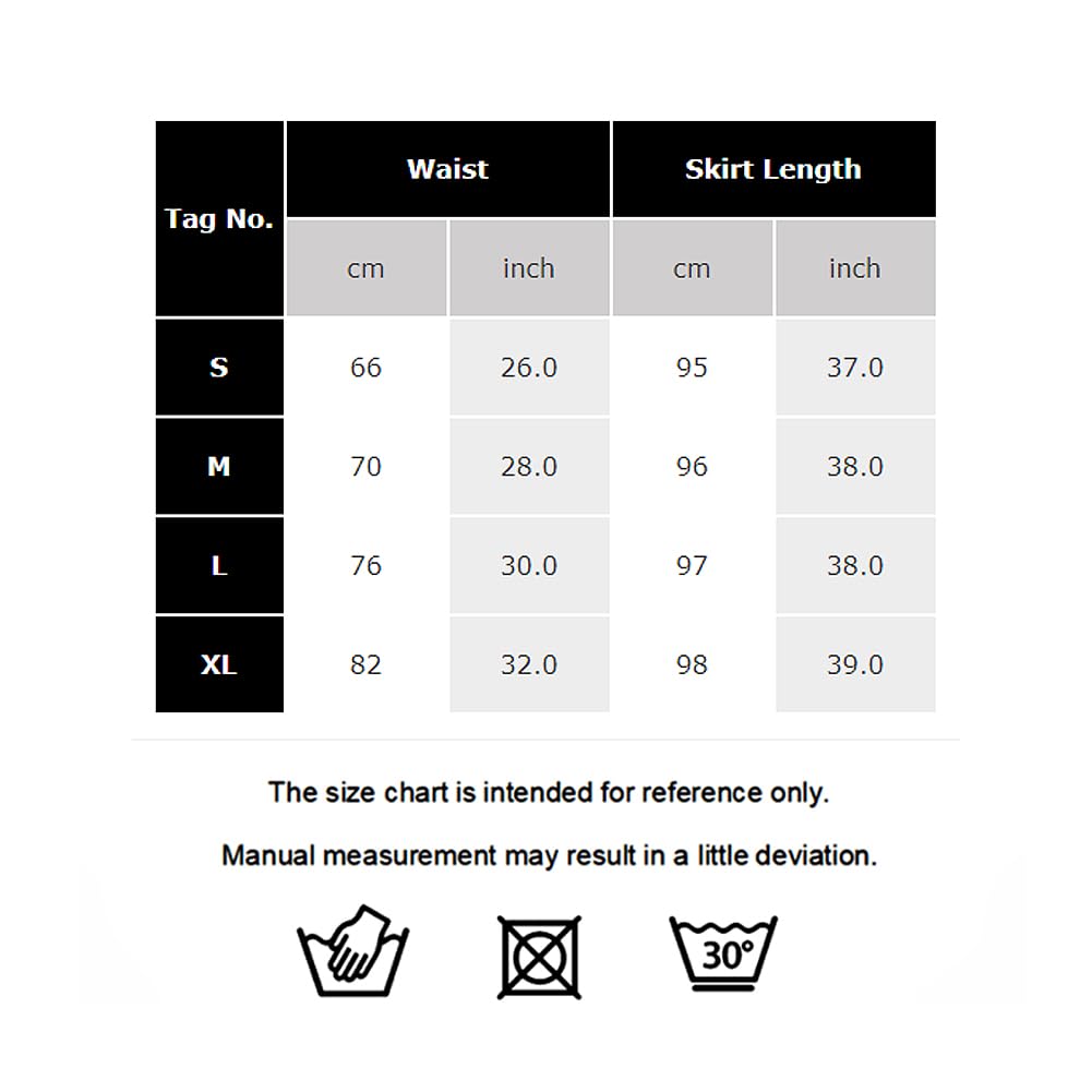 IWEMEK Jupe trapèze Taille Haute pour Femme - Jupe Longue plissée à Taille élastique - Jupe d'été évasée décontractée, Noir, Taille S