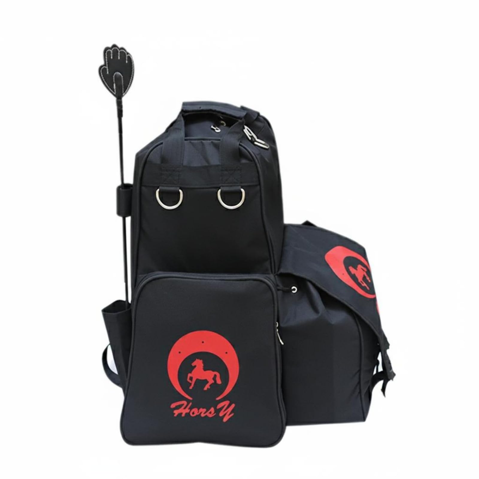 Mochila Ecuestre Bolsa de Botas para Montar Organizador de Equipo Compartimentos Múltiples con Asas Superiores