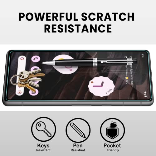 Image of FIRST MART Edge to Edge Tempered Glass for Google Pixel 7A 5G (6.1 Inch) with Easy Self Installation Kit | Black Case Friendly Screen Protection