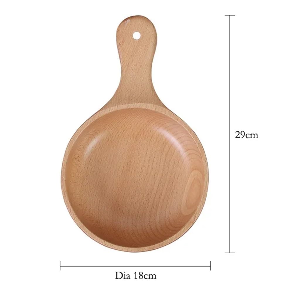 Fruitero de madera, Ensalada de madera for servir frutas, cuenco for decoración cocina granja, pieza central(. 650ml)