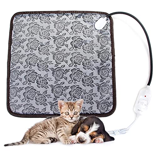 Alfombrilla eléctrica calefactora para mascotas impermeable 45x45 cm