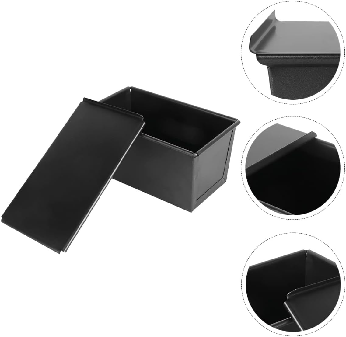 OUNONA Airtight Bread Boxes for Kitchen Counter Non-stick Loaf Pans Baking Supplies Toast Mold Quality Baking Tools
