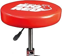 Vista 4 de Big RED Taburete mecánico rodante con bandeja de herramientas, asiento de garaje neumático, altura ajustable de 17 a 22 pulgadas, silla de taller
