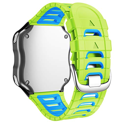 Replacement Watch Strap Bands,Compatible for Garmin Forerunner 920XT,Silicone Watch Band.(Green Blue)