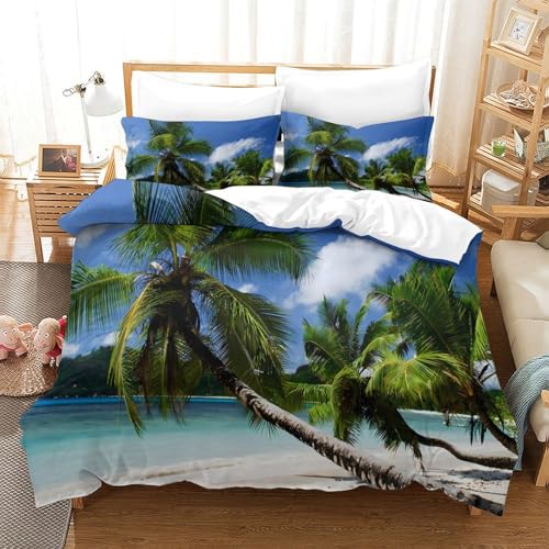Drap de couette 3 pièces microfibre lavable machine grand lit 220x240 - 3