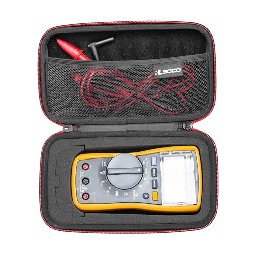 RLSOCO Hard Case for Fluke 117/115/116/114/113/177/178/179/233 Digital Multimeter + Fluke 374/375/376FC/376/902/902 FC True-RMS Clamp Meter (Case Only)