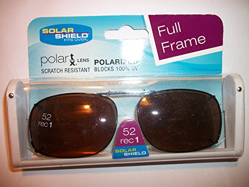 Solar Shield Polar Eyes 52 Rec 1 Polarized Clip-on Sunglasses Full Frame Amber