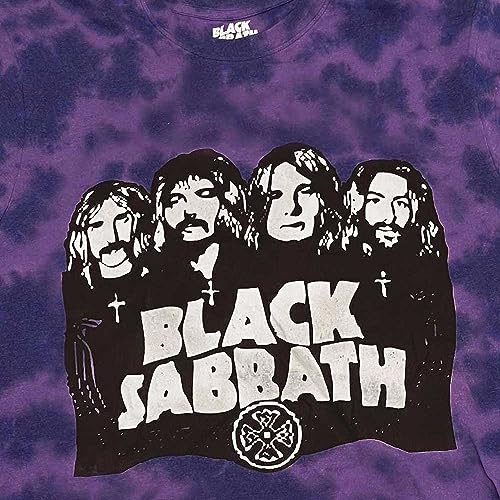 Black Sabbath Kids T Shirt Band Logo New Official Purple Dye Wash2