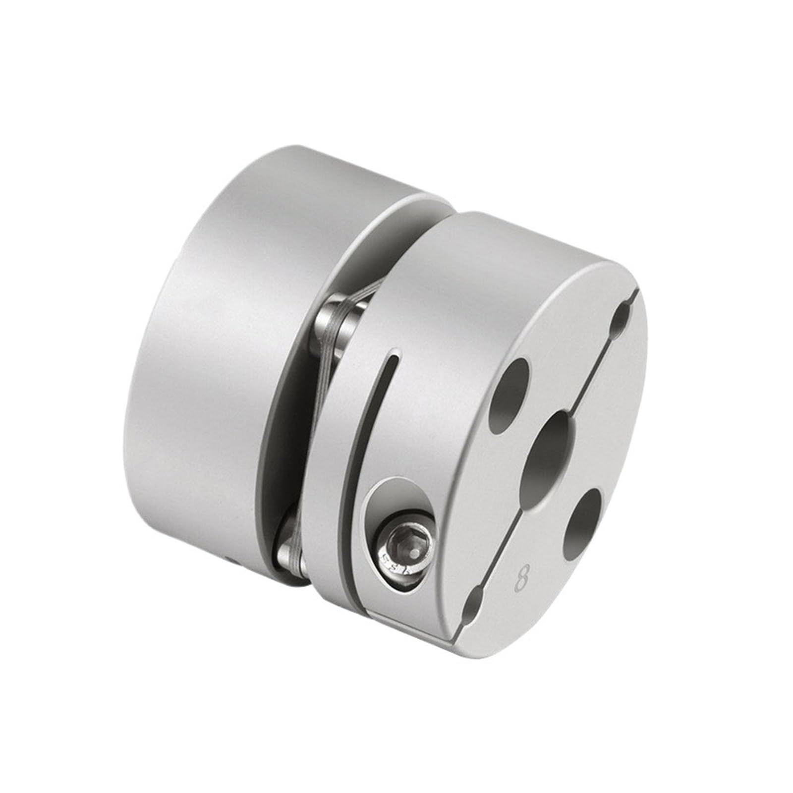 D19L20mm Acoplamiento del eje del motor Diafragma simple Acoplador de eje universal Servomotor Tornillo Acoplamiento de transmisión elástica 3-8 mm(4X6.35)